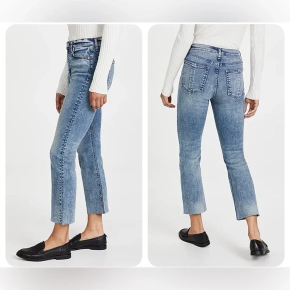 Sold☀️Rag & Bone Nina High-Rise Ankle Flare Jeans in Pearl - Picture 3 of 16